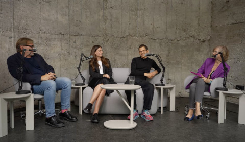 Podcast recording for You thought it was just a chair exhibition